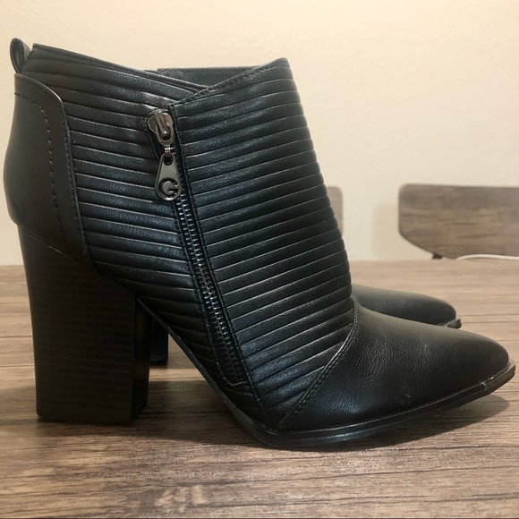 G by Guess Mayko Black Moto Pointed Toe Booties - Picture 8 of 14
